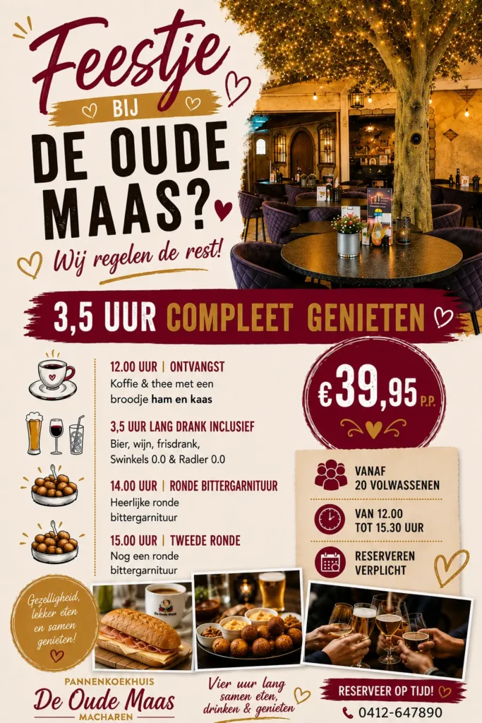 Feestje? Bekijk ons feestarrangement