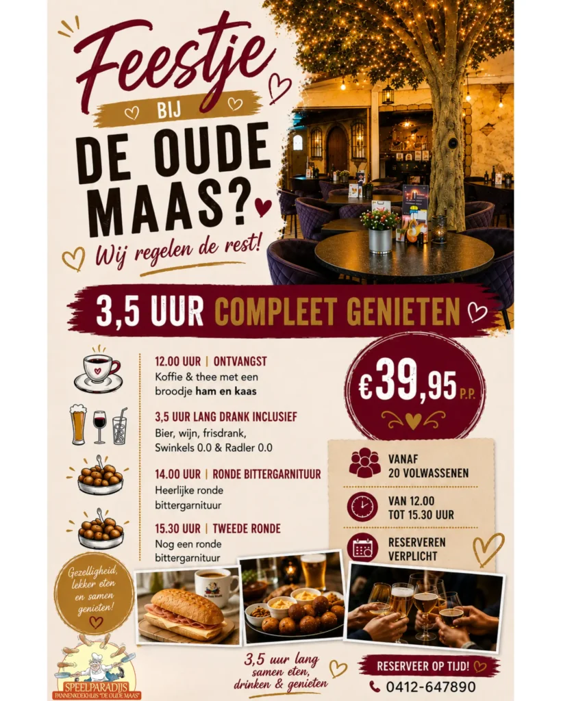 Feestje? Bekijk ons feestarrangement